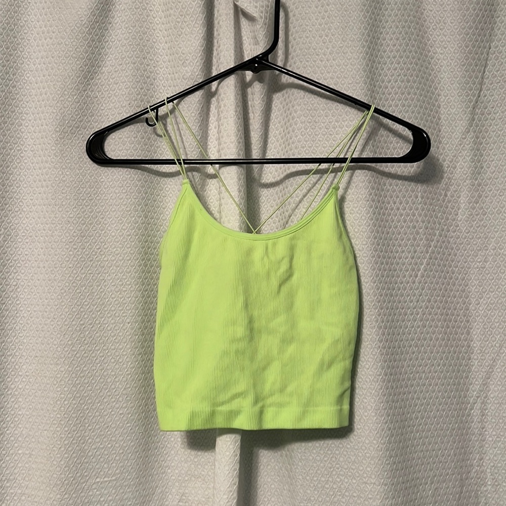 Neon green crop top